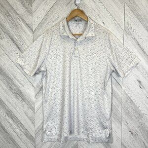 Peter Millar Summer Comfort Golf Polo Shirt Mens Medium Cocktails Drinks Booze